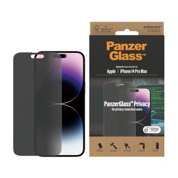 PanzerGlass iPhone 14 Pro Max Skjermbeskytter Privacy Glass, antibakteriell (P2770)