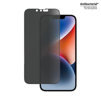 PanzerGlass iPhone 14 / 13 / 13 Pro Privacy Skjermbeskytter Herdet glass, Ultra wide fit, Innkludert ramme for perfekt montering (P2783)