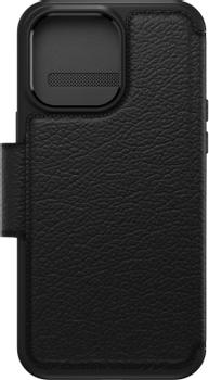 OTTERBOX iPhone 14 Pro Max Lommebokdeksel (sort) - med kortholder av ekte lær (77-88573)