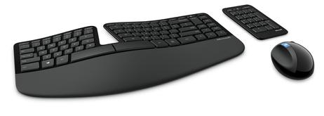 Microsoft Sculpt Ergonomic Desktop - Sett med tastatur, mus og talltastatur - trådløs - 2.4 GHz - Nordisk (L5V-00009)