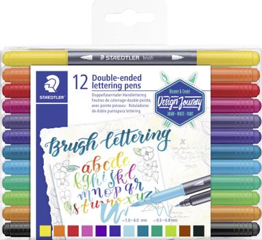 STAEDTLER Brush lettering pens double (12) (3004 TB12)