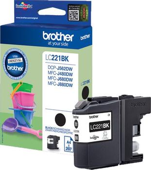 BROTHER INK CARTRIDGE BLACK 260 PAGES FOR MFC-J880DW SUPL (LC-221BK)