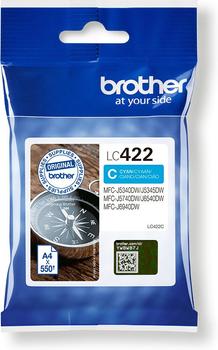 BROTHER LC422C - Cyan - original - ink cartridge - for Brother MFC-J5340DW,  MFC-J5345DW,  MFC-J5740DW,  MFC-J6540DW,  MFC-J6940DW (LC422C)