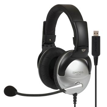 KOSS Headset SB45 USB On-Ear Silver/ Svart (193160)
