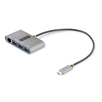 STARTECH StarTech.com 3-Port USB-C Hub with Ethernet - 3x USB-A Gigabit Ethernet USB 3.0 5Gbps Bus-Powered (HB30C3A1GEA2)