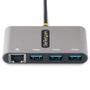 STARTECH 3-PORT USB-C HUB WITH GIGABIT ETHERNET PORTABLE LAPTOP HUB CTLR (HB30C3A1GEA2)