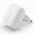 BELKIN BOOST CHARGE - Strömadapter - PPS-teknik - 20 Watt - 3 A - Strömmatning 3.1 (24 pin USB-C) - vit