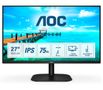 AOC 27B2DA - LED monitor - 27" - 1920 x 1080 Full HD (1080p) @ 75 Hz - IPS - 250 cd/m² - 1000:1 - 4 ms - HDMI, DVI, VGA - speakers - black