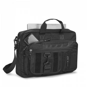 V7 16IN ELITE BLACK OPS BRIEFCASE LIGHT WT DURABLE MILITARY VELCRO ACCS (CTX16-OPS-BLK)