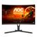 AOC Gaming CQ32G3SU/ BK - LED monitor - gaming - curved - 32" (31.5" viewable) - 2560 x 1440 QHD @ 165 Hz - VA - 300 cd/m² - 1 ms - 2xHDMI, DisplayPort - speakers - red, black texture