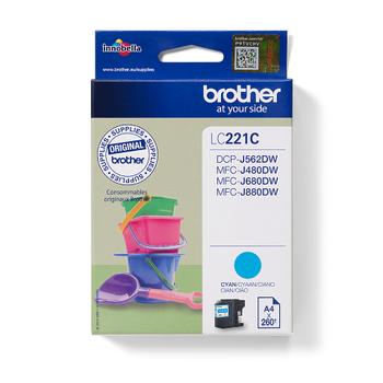 BROTHER INK CARTRIDGE CYAN 260 PAGES FOR MFC-J880DW SUPL (LC221C)