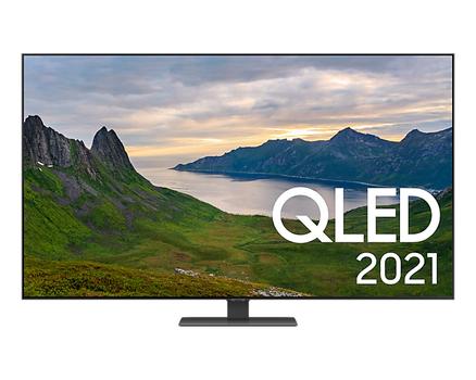 SAMSUNG 85" 4K QLED TV QE85Q80 QLED 120 Hz Gaming TV med Direct Full Array, som sikrer kvalitet uansett lys (QE85Q80AATXXC)