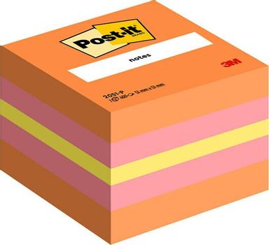 3M Post-it Klistrelapper 51x51 mini kubeblokk rosa (7100172395*5)