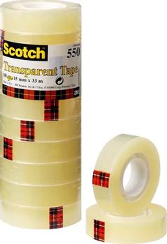 3M Tejp Scotch transparent 550, 33 m x 15 mm (7100201338*10)