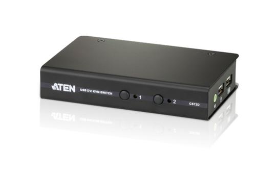 ATEN 2-Port USB DVI KVM + Cables (CS72D-AT)