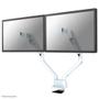 Neomounts by Newstar NEOMOUNTS BY Monitor Dual-Deskmount gasspring 10inch-32inch max 8kg Grommet/Clamp Full motion Tilt Swivel pivot white