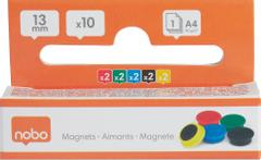 NOBO Magneter Blandede Farger 13mm 10stk - Whiteboard