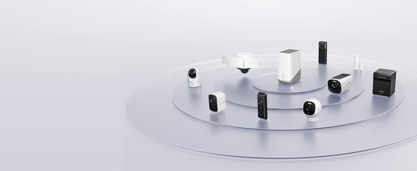 EUFY Anker S330 eufyCam 3 Kit 4K övervakningskamera 2 pk inkl HomeBase 3 4K, Built-In Solar Panel System, BionicMind™ AI Recognition,  Local Security No M (T88713W1)