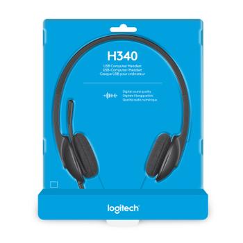 LOGITECH H340 USB COMPUTER HEADSET BLACK . ACCS (981-000475)