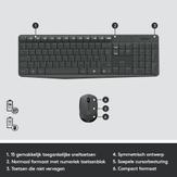 Logitech MK235 - tastatur- og mussett - Tysk Inn-enhet (920-007905)