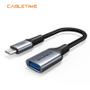CABLETIME USB 3.2 Gen 1 forlængerkabel, 5 Gbps, USB-C: Han - USB-A Hun, 0,15m, 5V 1.5A, Sort
