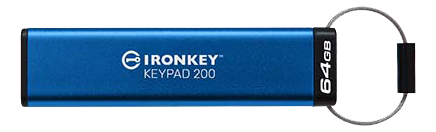 KINGSTON 64GB IronKey Keypad 200 FIPS 140-3 Lvl 3 Pending AES-256 Encrypted (IKKP200/64GB)