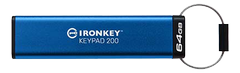 KINGSTON n IronKey Keypad 200 - USB flash drive - encrypted - 64 GB - USB 3.2 Gen 1
