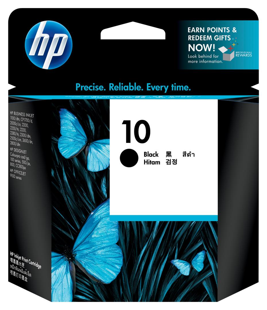 HP 10 - C4844A - 1 x Black - Ink cartridge - For Business Inkjet 1000,  1200, 2300, 2800, DesignJet 110, 500, 70, 820, Officejet Pro K850 | Synigo