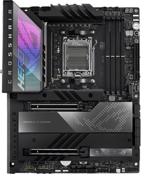 ASUS S ROG CROSSHAIR X670E HERO - Motherboard - ATX - Socket AM5 - AMD X670E Chipset - USB 3.1 Gen 1, USB 3.2 Gen 2, USB4, USB-C 3.2 Gen2, USB-C 3.2 Gen 2x2 - 2.5 Gigabit LAN, Bluetooth,  Wi-Fi - onboard gr (90MB1BC0-M0EAY0)