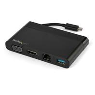 StarTech USB C Multiport Adapter with HDMI, VGA, Gigabit Ethernet & USB 3.0, USB C to 4K HDMI or 1080p VGA Display Mini Dock Hub, USB Type-C Travel Docking Station for USB-C Laptops - Portable USB-C Dock (DKT3