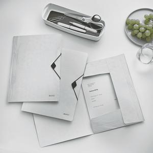 LEITZ 3-klap elastikmappe WOW PP A4 hvid (45990001*10)