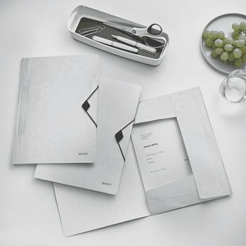 LEITZ 3-klap elastikmappe WOW PP A4 hvid (45990001*10)