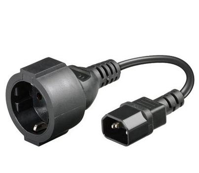 MicroConnect PowerCord - strømkabel - IEC 60320 C14 til power CEE 7/7 - 23 cm (PE130075)