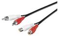 MICROCONNECT 2xRCA - 2xRCA 10m M-F