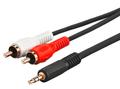 MICROCONNECT 3.5mm - 2xRCA 5m Gold