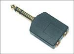 MICROCONNECT Adapter 6.3mm - 2X3.5mm M-F