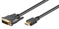 MICROCONNECT HDMI 19 - DVI-D 18+1 2m M-M