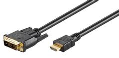 MICROCONNECT HDMI 19 - DVI-D 18+1 1.5m M-M (HDM191811.5)