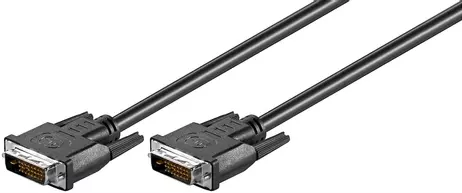 MicroConnect DVI-kabel - dobbeltlenke - DVI-D (hann) til DVI-D (hann) - 3 m - formstøpt, tommelskruer - svart