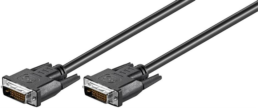MicroConnect DVI-kabel - dobbeltlenke - DVI-D (hann) til DVI-D (hann) - 3 m - formstøpt,  tommelskruer - svart (MONCC3)