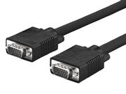 MicroConnect VGA-kabel - HD-15 (VGA) (hann) til HD-15 (VGA) (hann) - 5 m - formstøpt, tommelskruer - svart