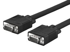 MicroConnect VGA-kabel - HD-15 (VGA) (hann) til HD-15 (VGA) (hann) - 10 m - formstøpt, tommelskruer - svart
