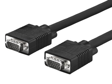 MicroConnect VGA-kabel - HD-15 (VGA) (hann) til HD-15 (VGA) (hann) - 3 m - formstøpt,  tommelskruer - svart (MONGG3B)