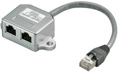 MicroConnect Y-ADAPTER - Nettverksplitter - RJ-45 (hann) til RJ-45 (hunn) - dobbeltisolert
