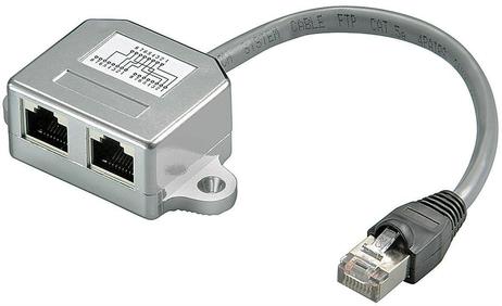 MicroConnect Y-ADAPTER - Nettverksplitter - RJ-45 (hann) til RJ-45 (hunn) - dobbeltisolert (MPK420)