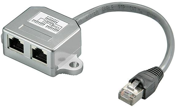 MicroConnect Y-ADAPTER - Nettverksplitter - RJ-45 (hann) til RJ-45 (hunn) - dobbeltisolert (MPK420)