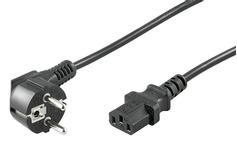 MicroConnect Strømkabel - IEC 60320 - 1.8 m - 90°-kontakt - svart