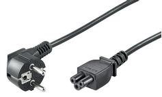 MicroConnect Strømkabel - IEC 60320 C5 til CEE 7/7 (hann) vinklet - 1.8 m - svart