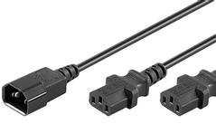 MICROCONNECT Power Cord 1.8m Y Extension