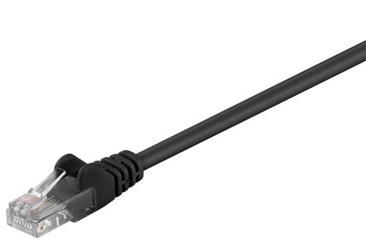 MICROCONNECT U/UTP CAT5e 0.5M Black PVC (B-UTP5005S)